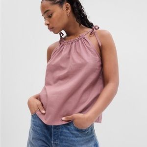 GAP Relaxed Linen Halter Top Size:L